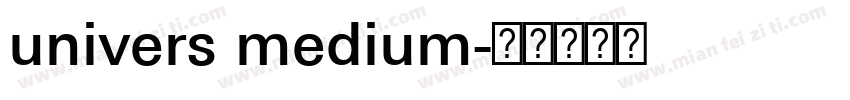 univers medium字体转换